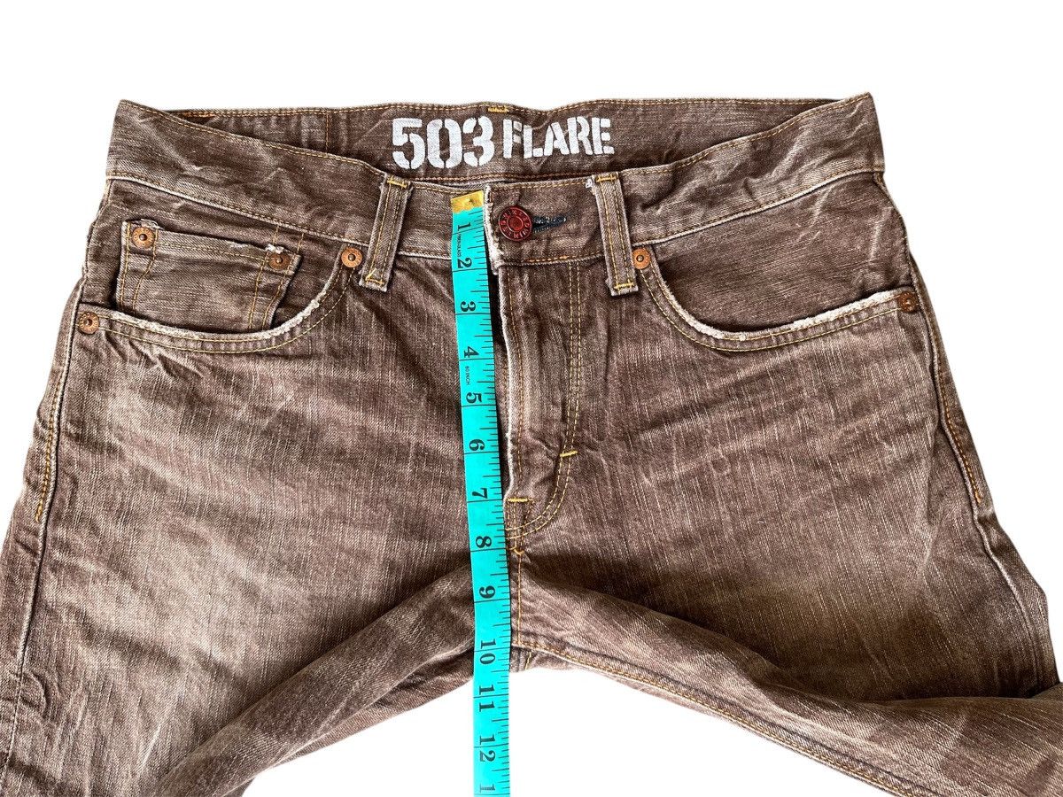 Edwin EDWIN 503 FLARE Honeycombs Patterns Flared Jeans Size US 32 / EU 48 - 19 Thumbnail