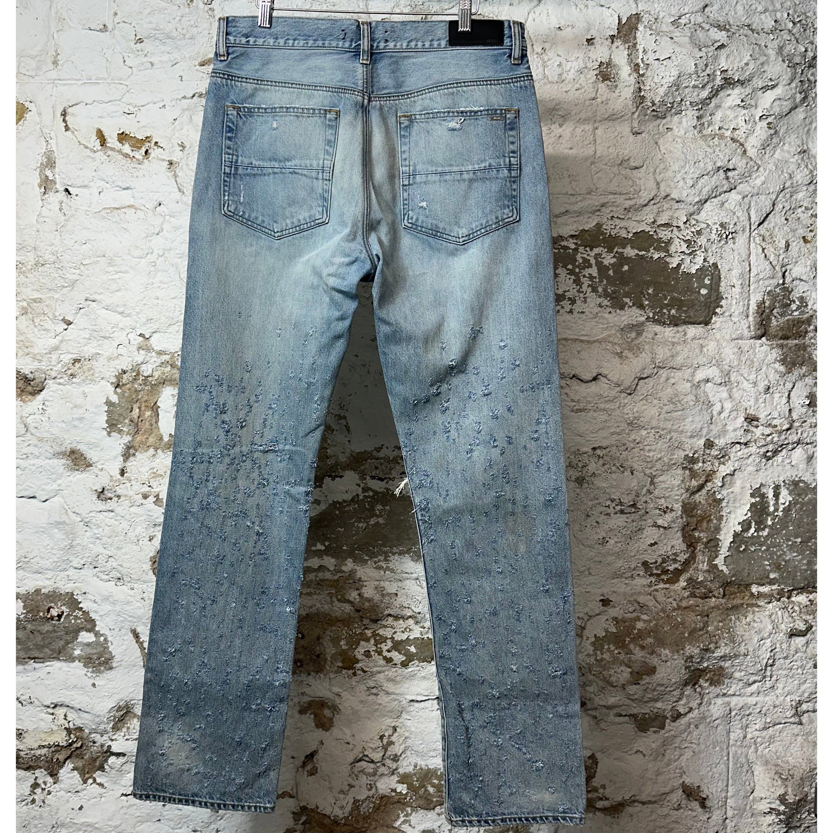 Amiri Amiri Knee Rip Shotgun Baggy Blue Denim Jeans Sz 32 Size US 32 / EU 48 - 2 Thumbnail