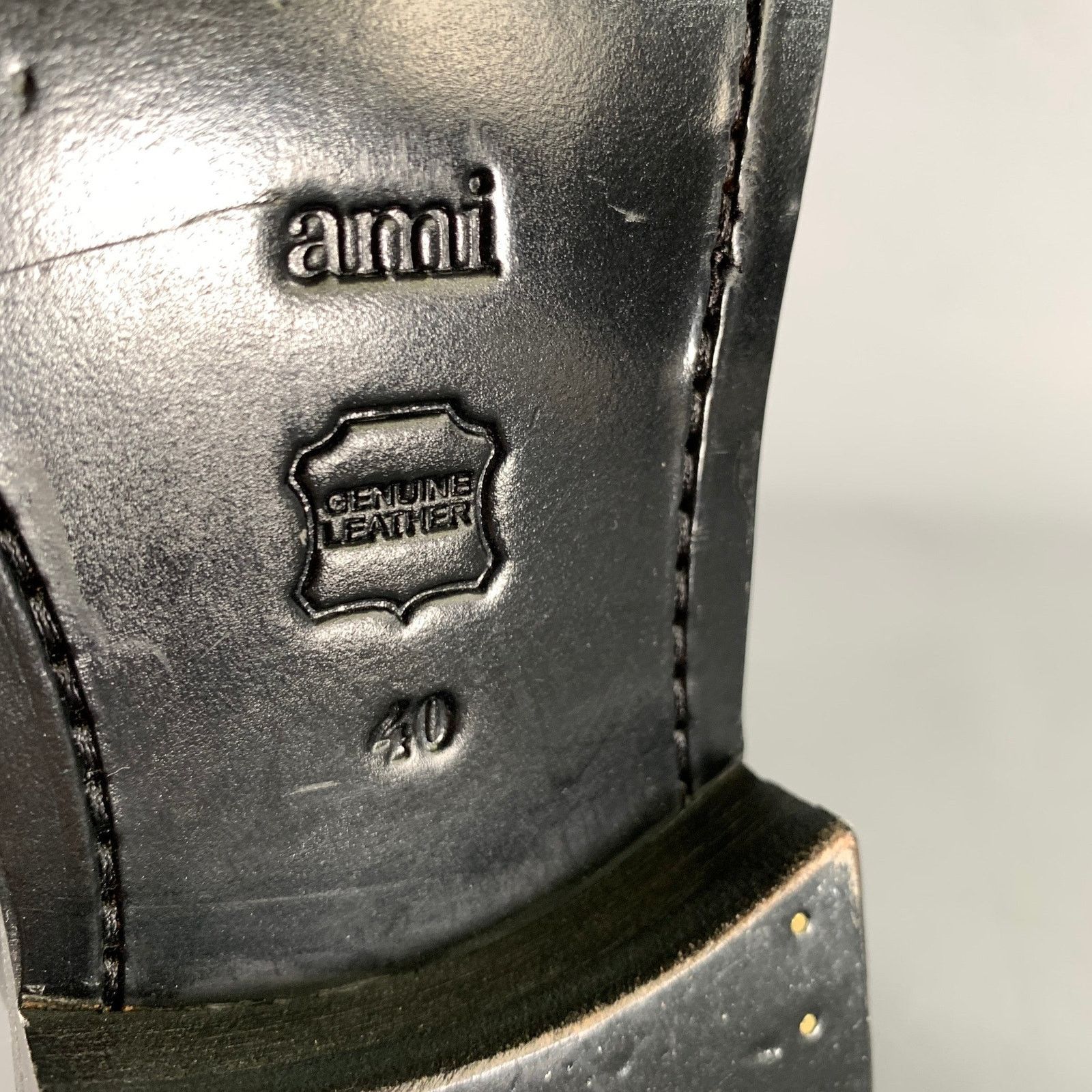 AMI AMI by ALEXANDRE MATTIUSSI Black Leather Pull On Boots Size US 7 / EU 40 - 7 Thumbnail