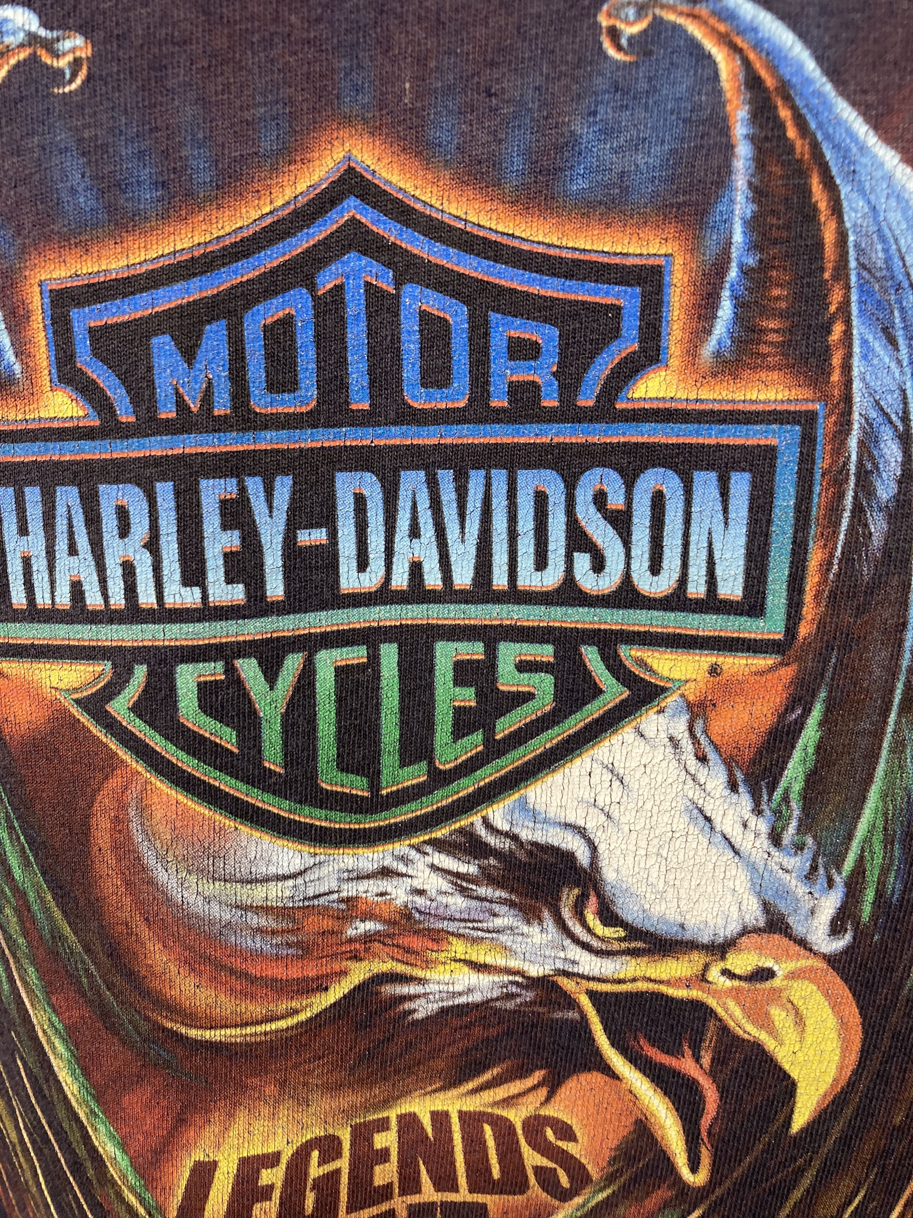 Harley Davidson Harley Davidson Legends Live USA Eagle Graphic Rare Tshirt Size US L / EU 52-54 / 3 - 3 Thumbnail