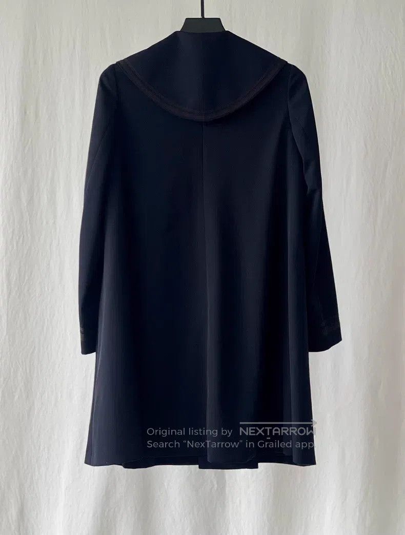 Comme des Garcons Comme Des Garcons Navy collar wool coat, mid-length Size XS / US 0-2 / IT 36-38 - 3 Thumbnail