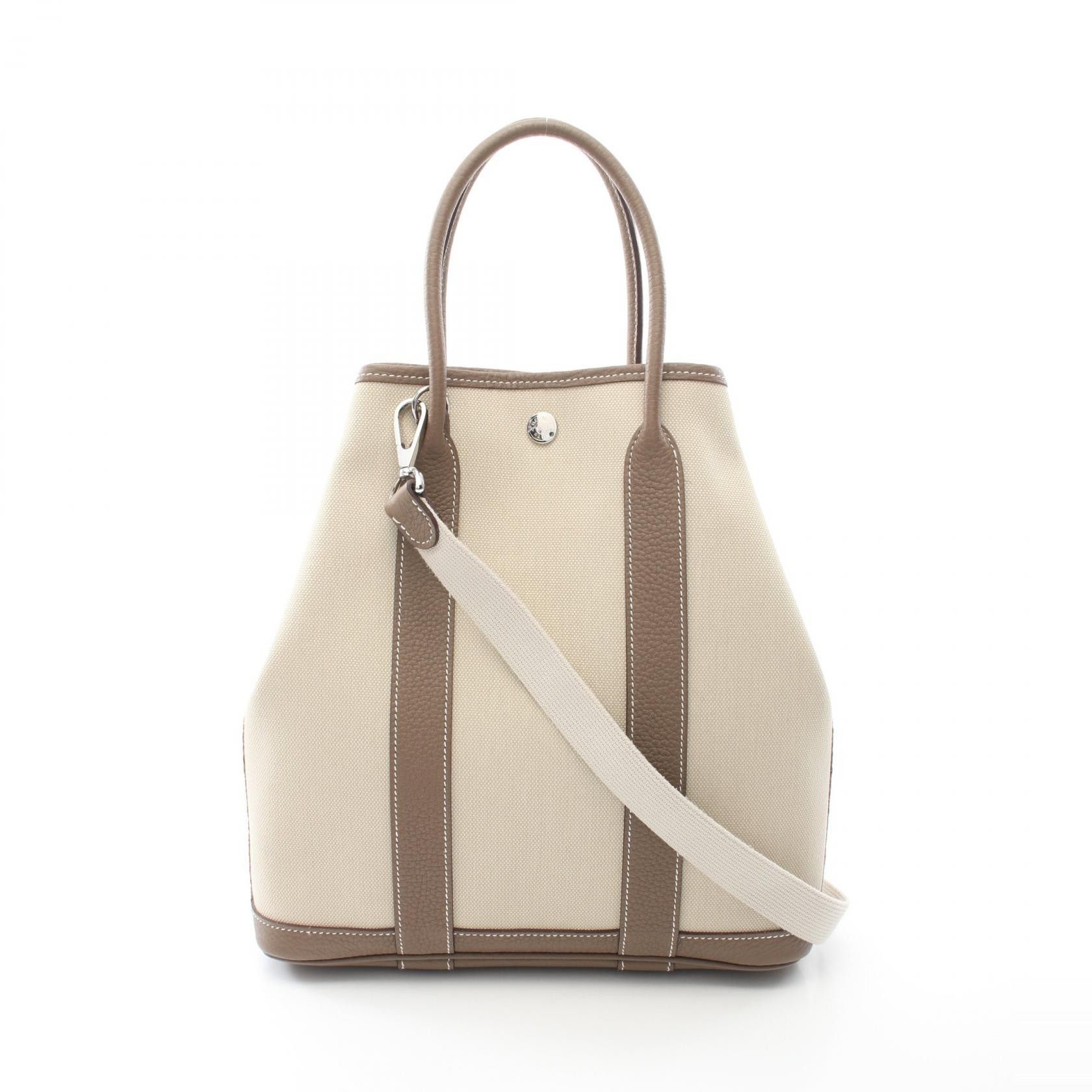 Hermes Hermes Garden File Pm Toilémilitaire Negonda Tote Bag Canvas Tote Bag Stamp Z (2021) in Beige, Women's