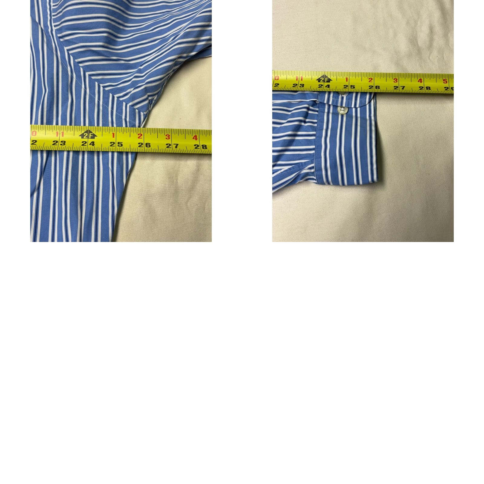 Ralph Lauren VINTAGE Ralph Lauren Striped Button-Down Shirt Men L Blue White Stripes Classic Fit Size US L / EU 52-54 / 3 - 8 Thumbnail