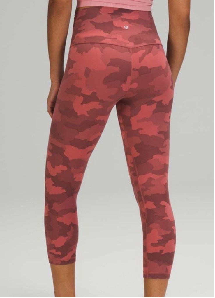 Lululemon LULULEMON Align HIGH RISE CROP 21” CAMO BRIER ROSE SIZE 6 Size 28" / US 6 / IT 42 - 2 Thumbnail