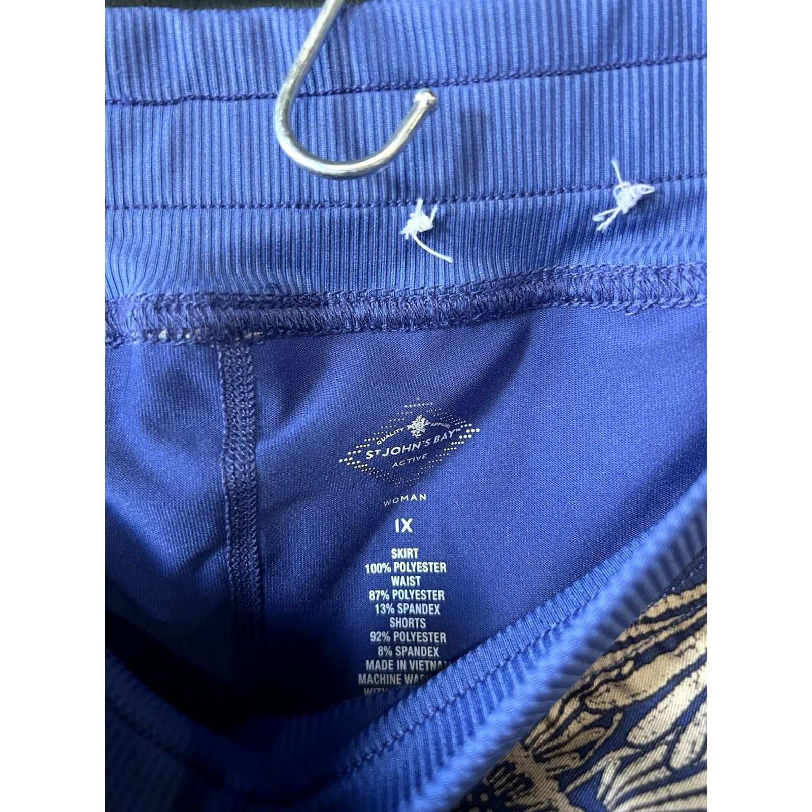 Vintage St. John's Bay Skirt Womens Plus 1X Knee Length Blue Floral Lined Skort Sunflower Print Active"} Size 40" / US 18 - 3 Thumbnail