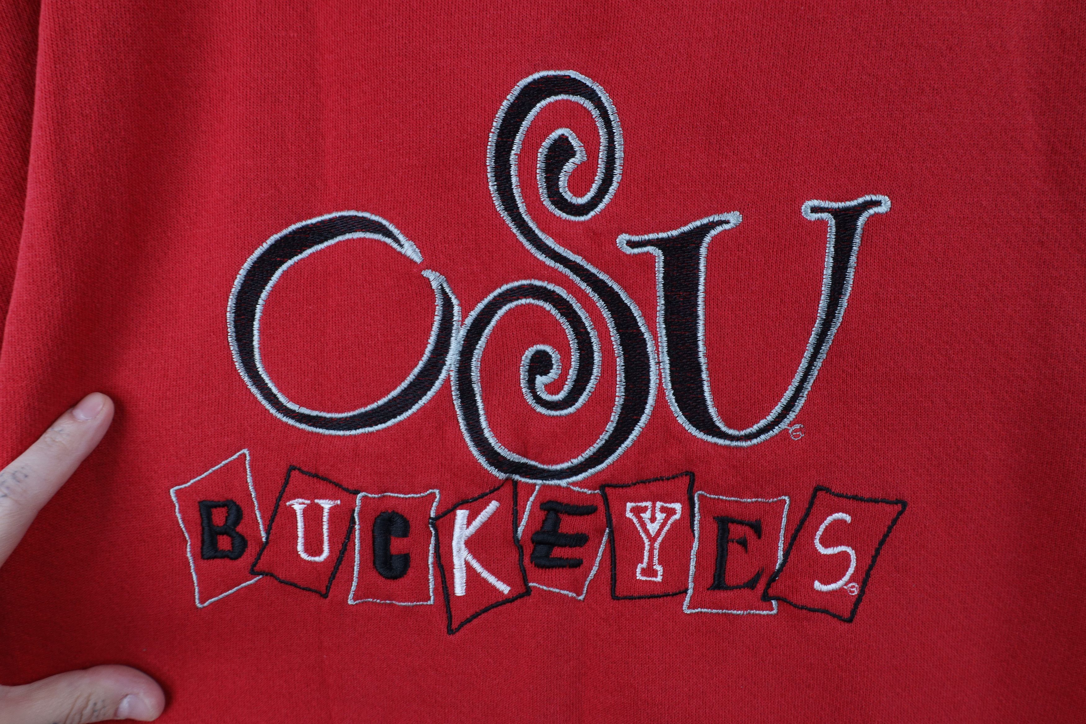 Vintage Vintage 90s Spell Ohio State University Buckeyes Sweatshirt Size US XL / EU 56 / 4 - 4 Thumbnail