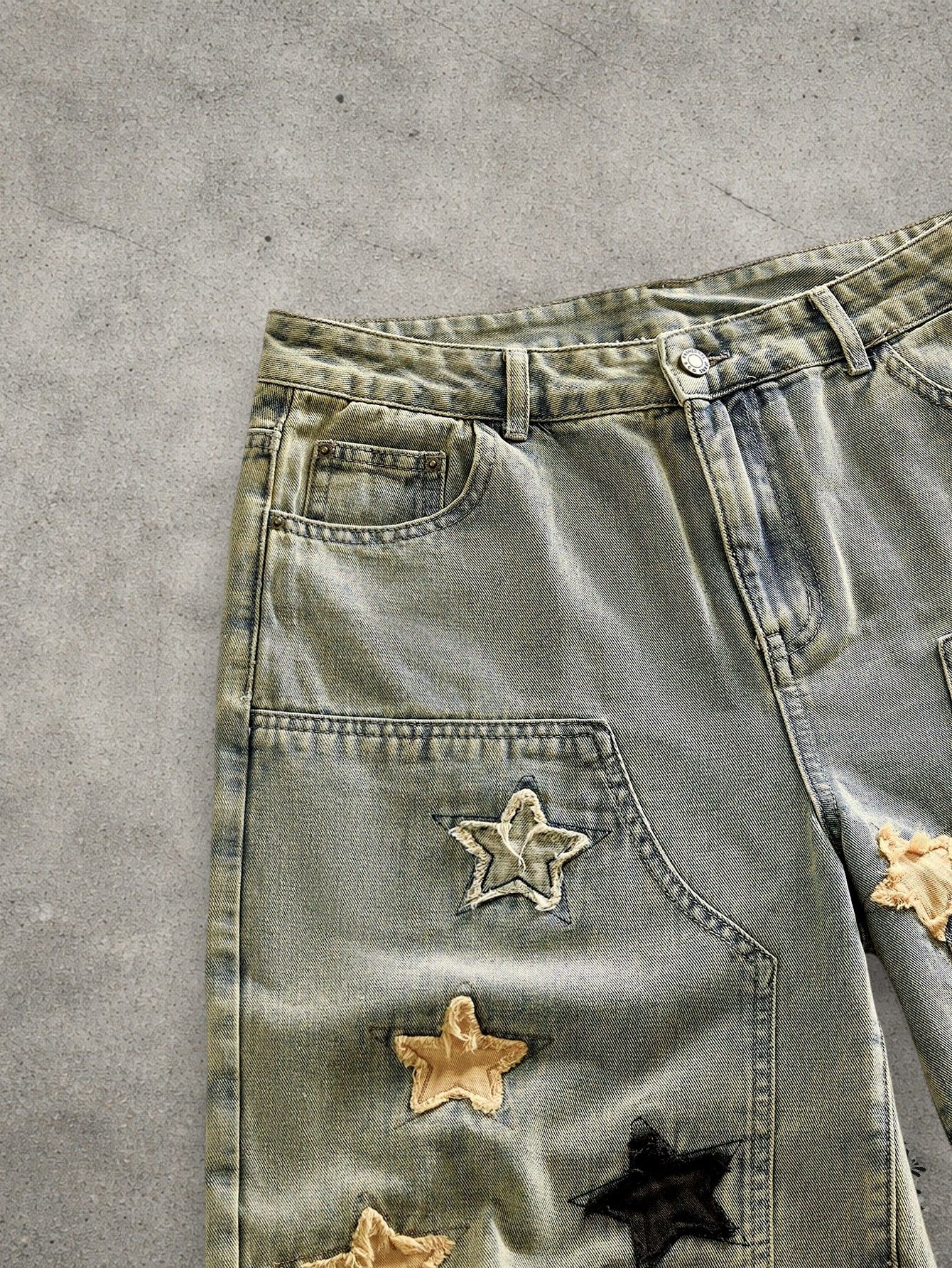 Japanese Brand Denim stars patch shorts Size US 32 / EU 48 - 3 Thumbnail