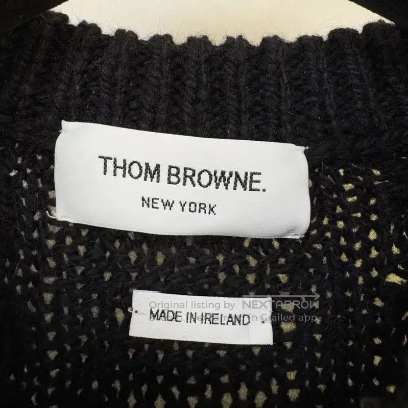 Thom Browne Thom Browne Black Cable Knit Sweater for Women . Size S / US 4 / IT 40 - 3 Thumbnail