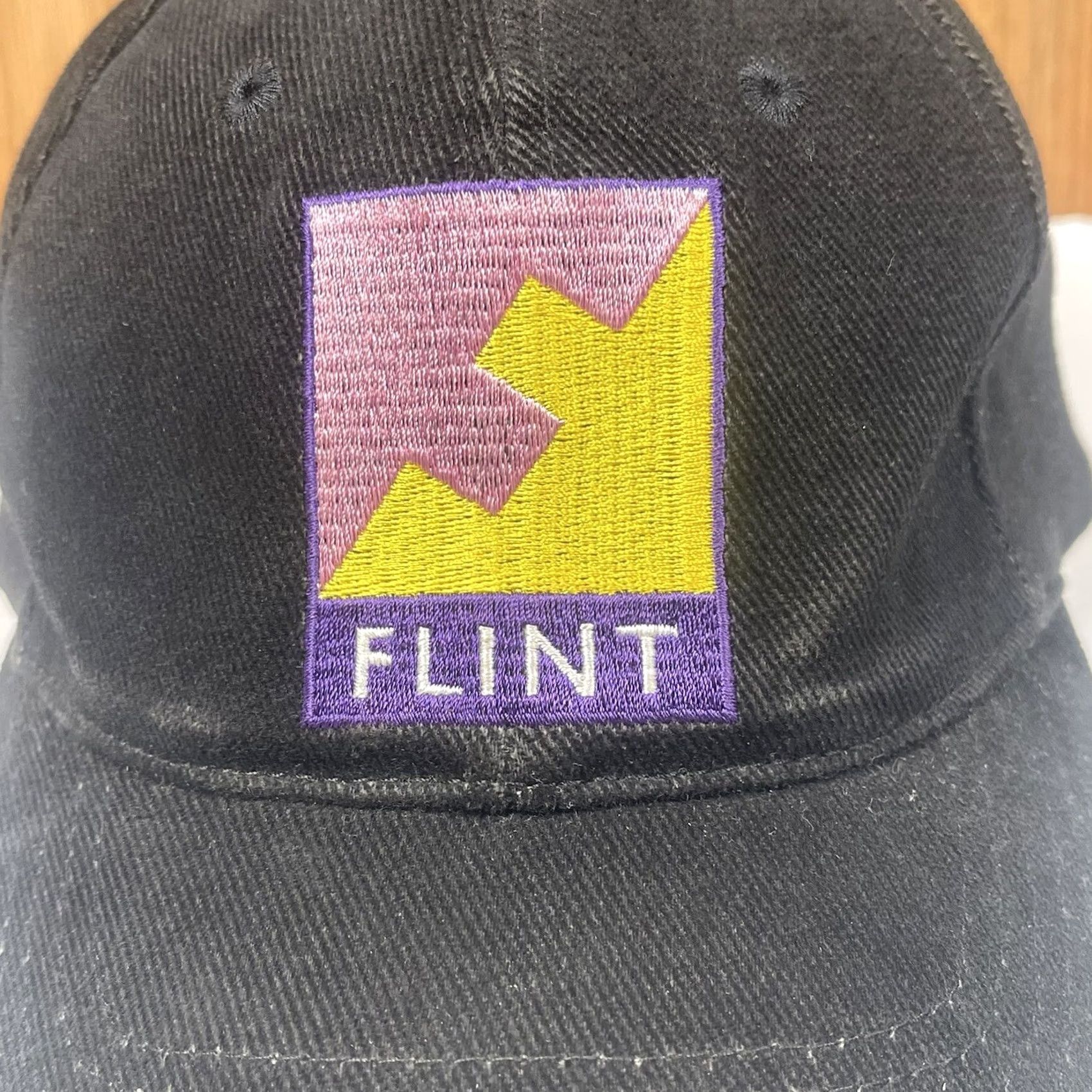 Vintage Robertson Hat Baseball Cap Adult Black Cotton Adjustable Embroidered Logo Classic Marketing Group Flint Size ONE SIZE - 3 Thumbnail