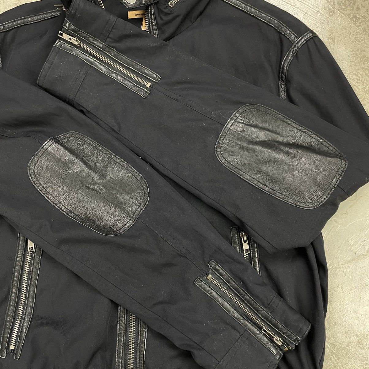 John Varvatos Leather Trimmed Riding Jacket Size US M / EU 48-50 / 2 - 4 Thumbnail
