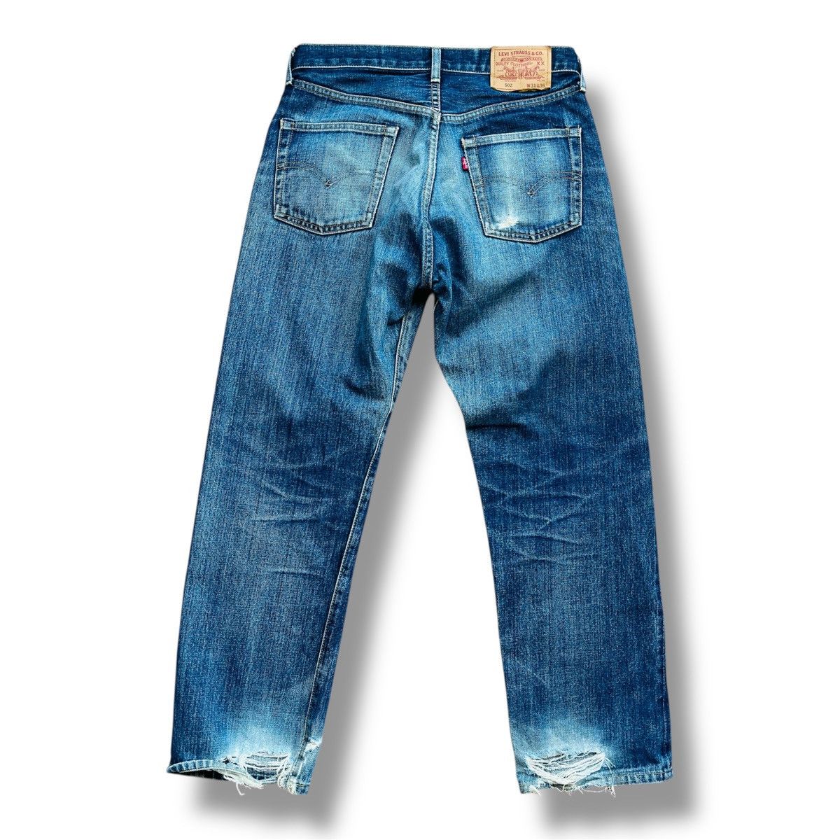 Levi's Vintage Clothing Vintage Levi's 502XX Big E Distressed Selvedge Jeans J22 Size US 31 - 4 Thumbnail