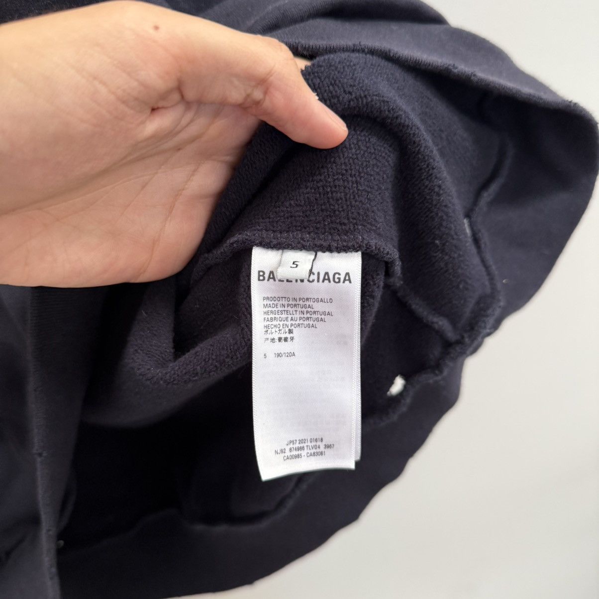 Balenciaga No Comment Wide Fit Logo Hoodie (fits L-XL)