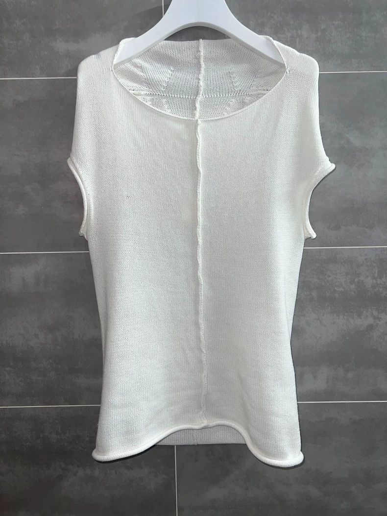 Yohji Yamamoto Yohji Yamamoto size 3 White knit top vest 2506-Nextarrow Size M / US 6-8 / IT 42-44 - 7 Thumbnail
