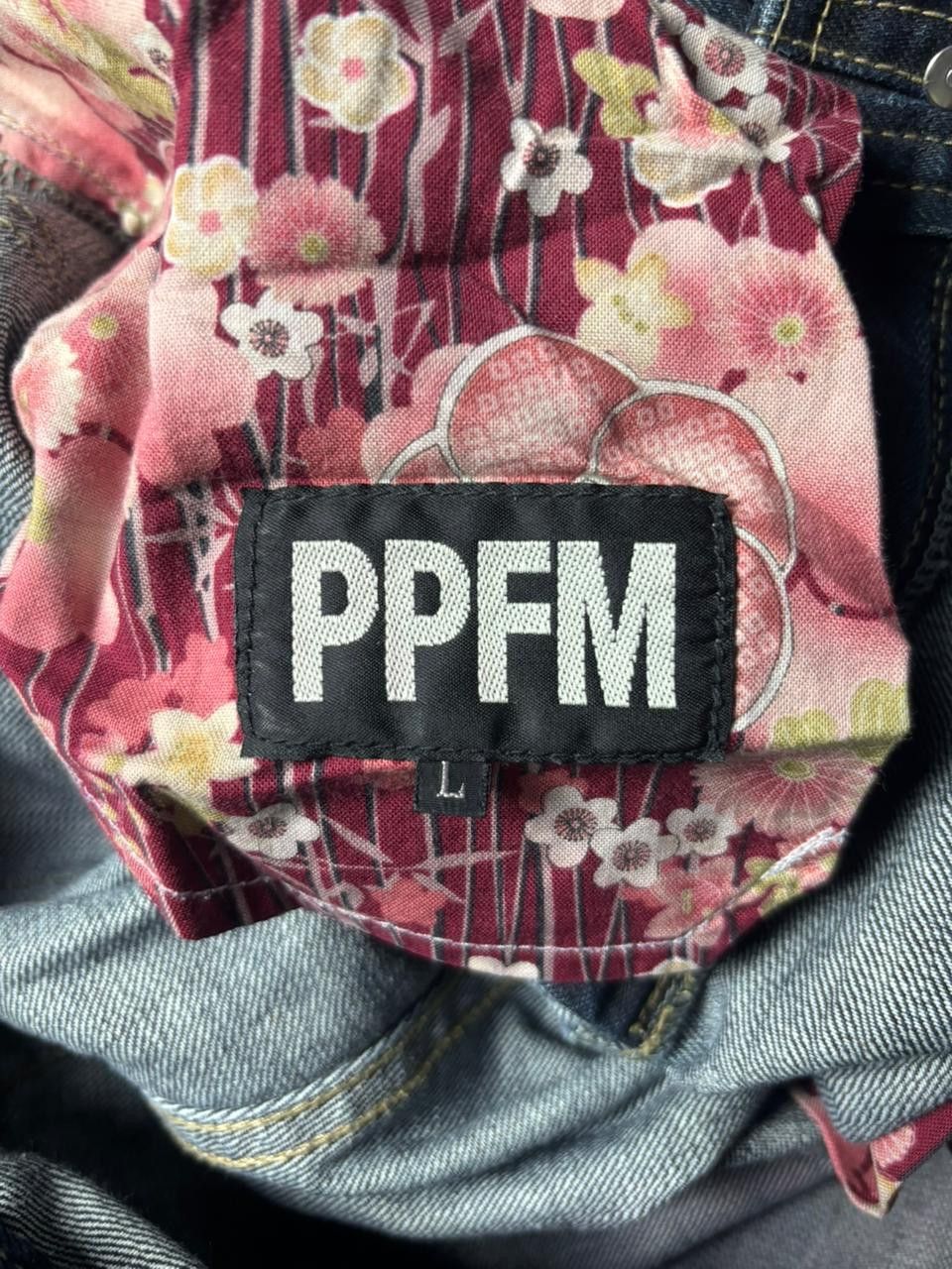 PPFM Double Waist Leather Pocket Claw Marks Jeans Size US 32 / EU 48 - 6 Thumbnail