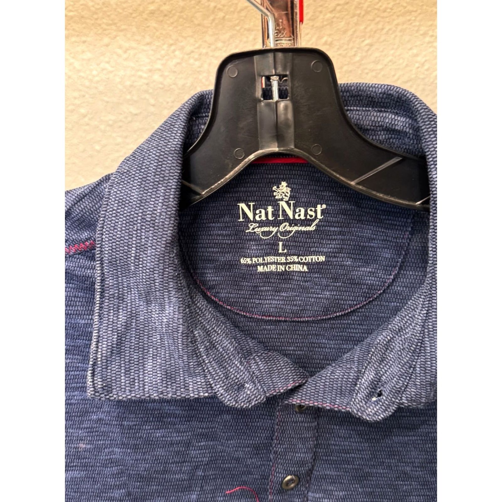 Nat Nast Nat Nast Blue Red POLO SHIRT Large L Mens Short Sleeve Multicolor Polo Shirt Size US L / EU 52-54 / 3 - 3 Thumbnail