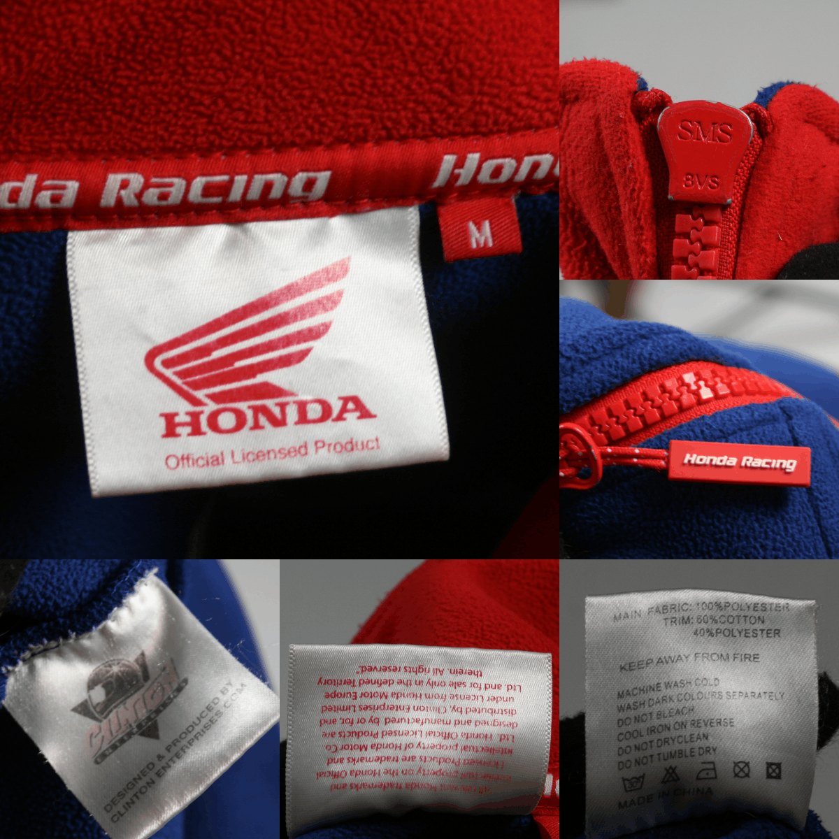 Honda 00S Racing Sponsored Fleece Jacket Vintage Size US M / EU 48-50 / 2 - 12 Thumbnail