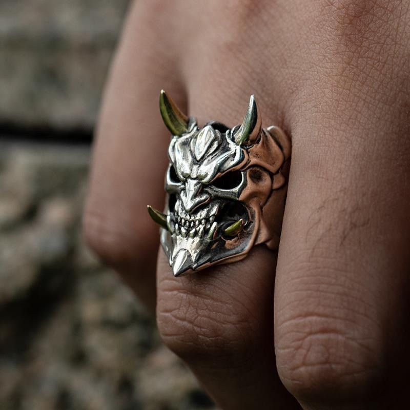 Jewelry Masked Skull Open Ring Size ONE SIZE - 1 Thumbnail