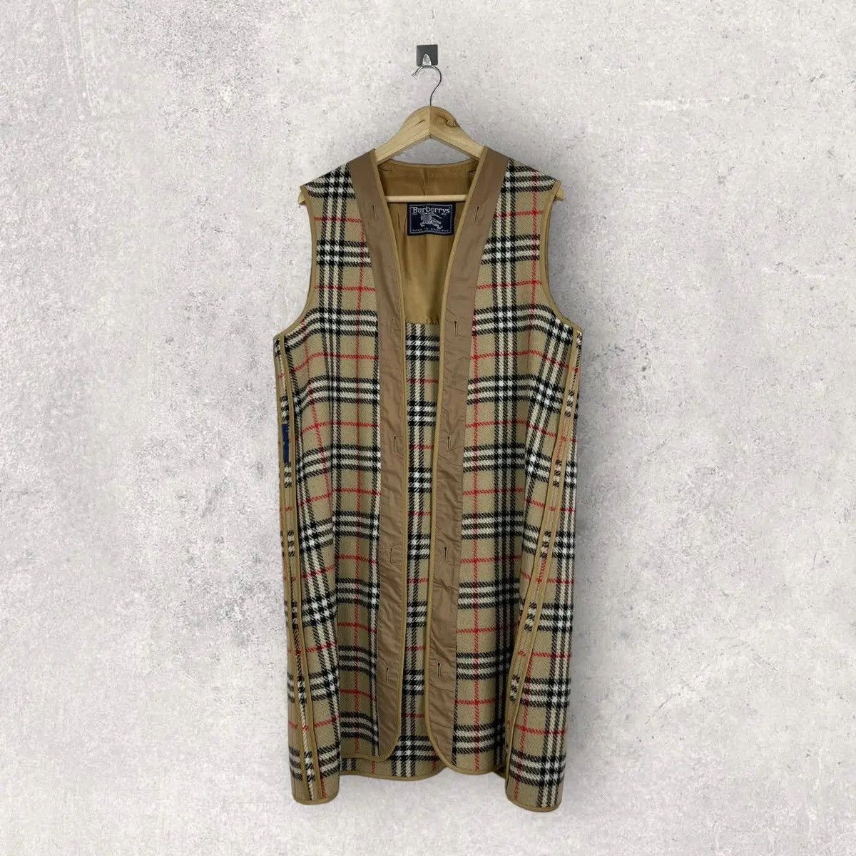 Burberry Vintage 90s Burberry Lining Wool Vest Check Nova Size L / US 10 / IT 46 - 1 Thumbnail