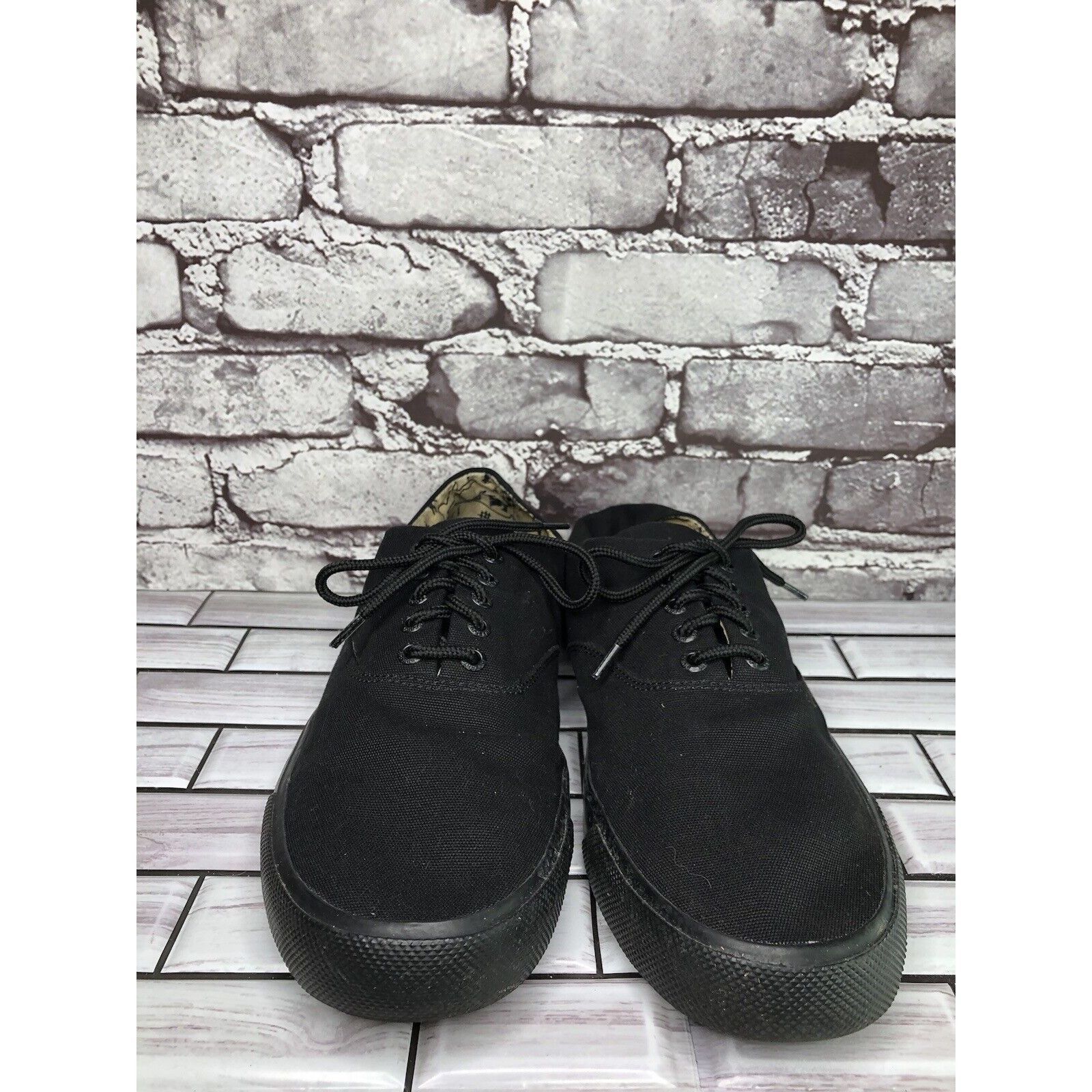 Sperry Sperry STS18438 Black Canvas Fabric Lace Up Casual Shoes Men Size US 10.5 / EU 43-44 - 11 Thumbnail