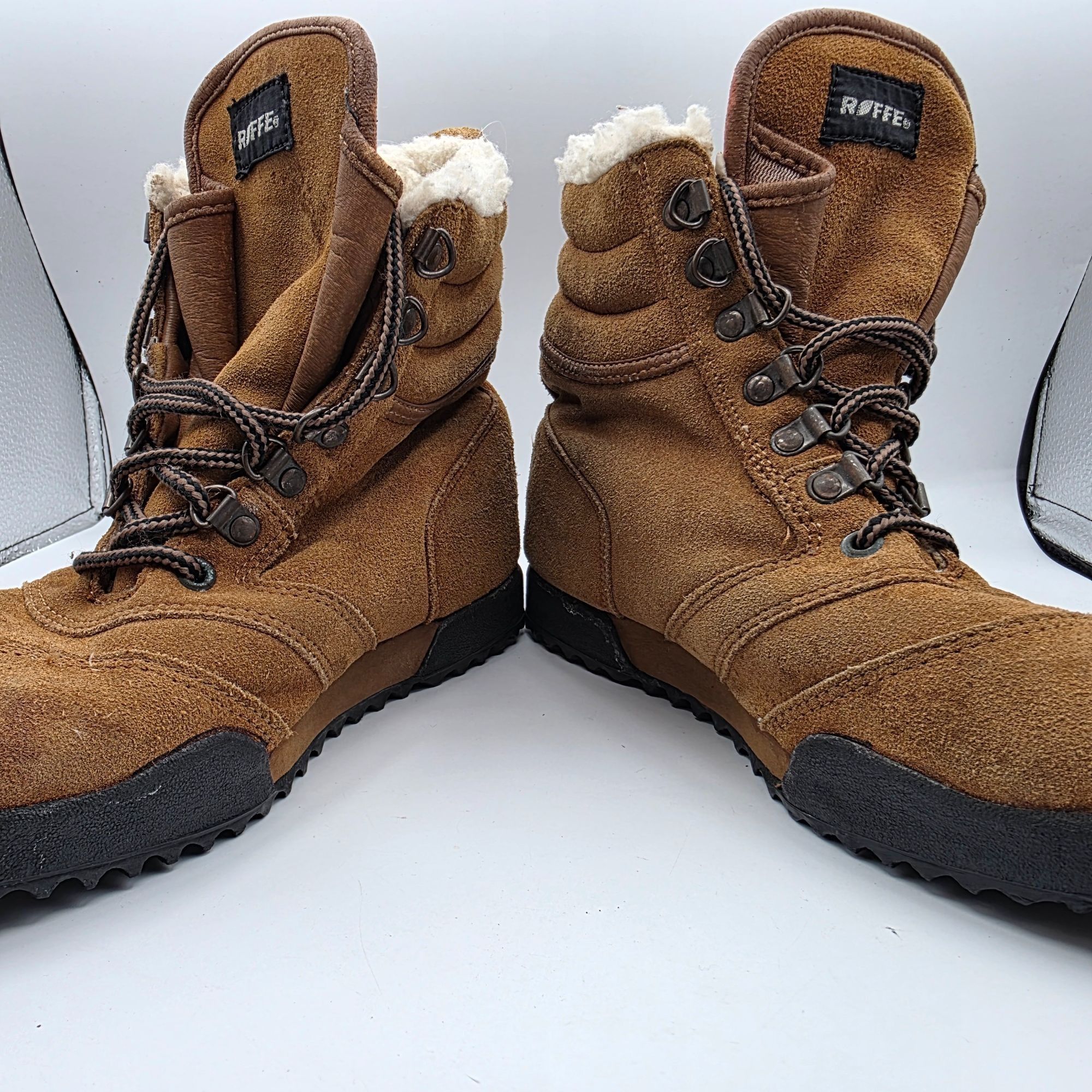 Other Roffe Shearling-Lined Womens Snow Boots Size 8 Brown Lace Up Size US 8 / IT 38 - 3 Thumbnail