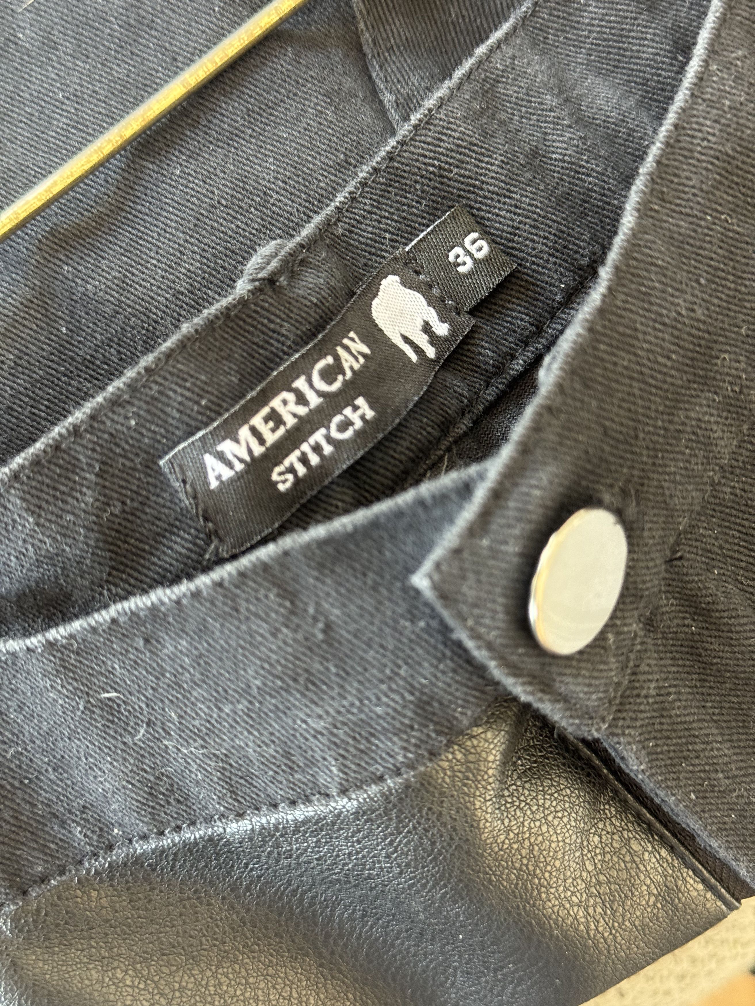 American Stitch Leather Patch Denim Pants Size US 36 / EU 52 - 5 Thumbnail