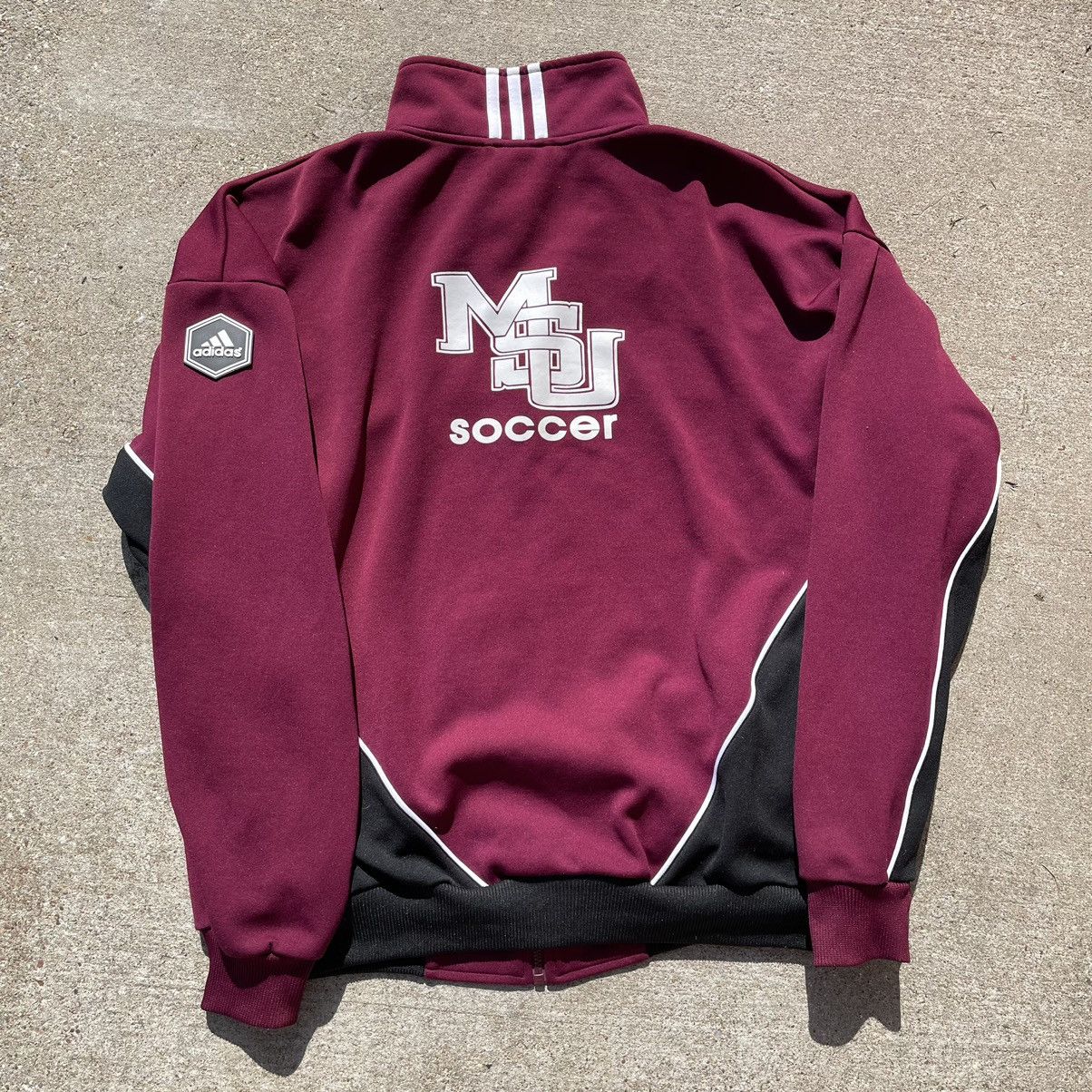 Adidas × Vintage Vintage Adidas Mississippi State Bulldogs Soccer Jacket L Size US L / EU 52-54 / 3 - 3 Thumbnail