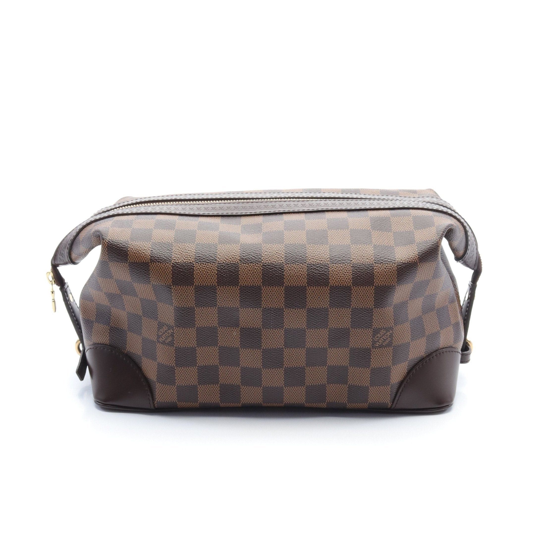 Louis Vuitton Louis Vuitton Vaslav Wash Damier Ebene Clutch Bag Leather Brown Size ONE SIZE - 1 Thumbnail