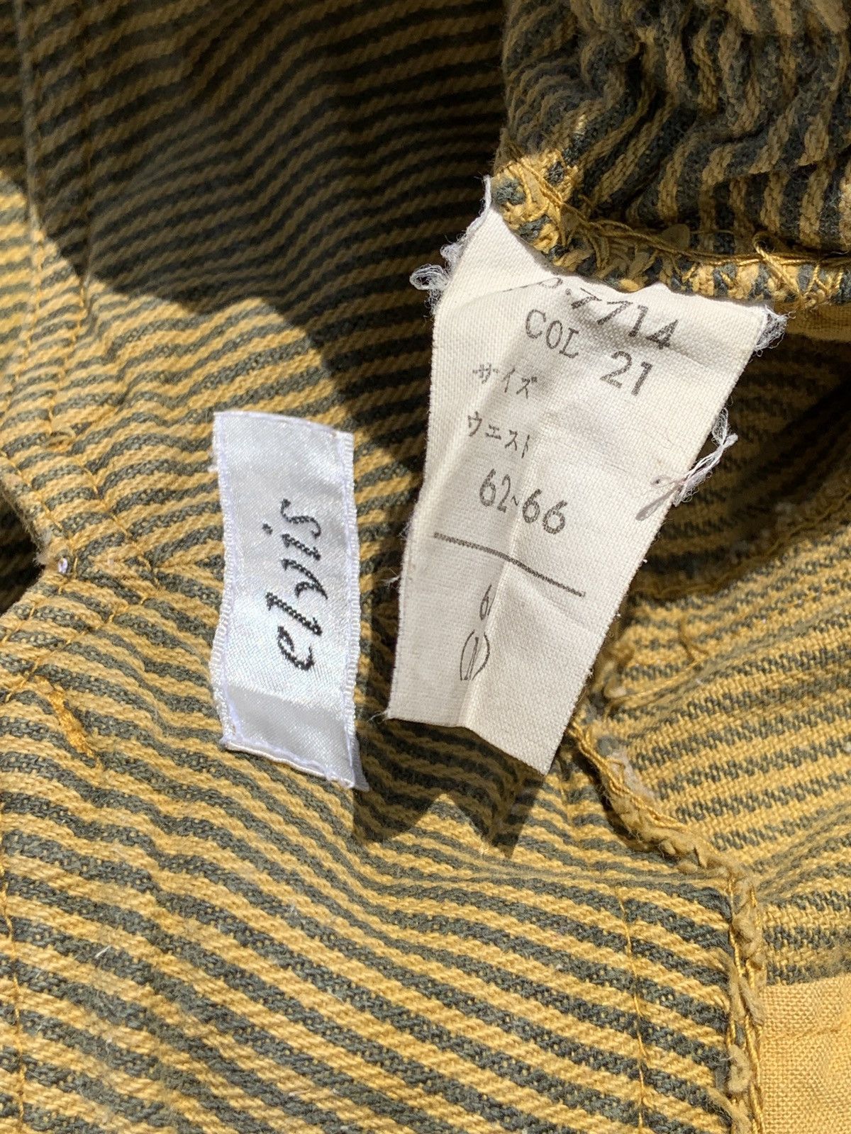 Japanese Brand × Vintage Vintage Elvis Japan Stripe Yellow Double Button Pants Size US 32 / EU 48 - 8 Thumbnail