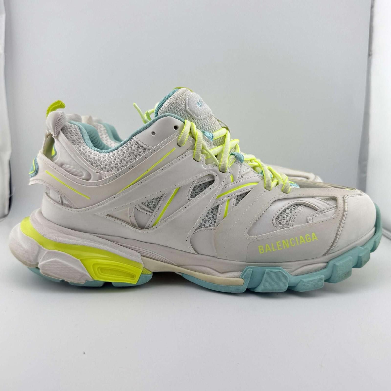 Balenciaga Balenciaga Track Neon Yellow Light Blue 43EU Used OG Box Size US 10 / EU 43 - 4 Thumbnail
