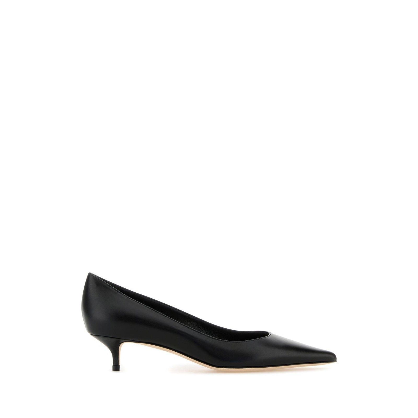 JIMMY CHOO Amelia Black Leather 40mm Heel Pumps New & Authen
