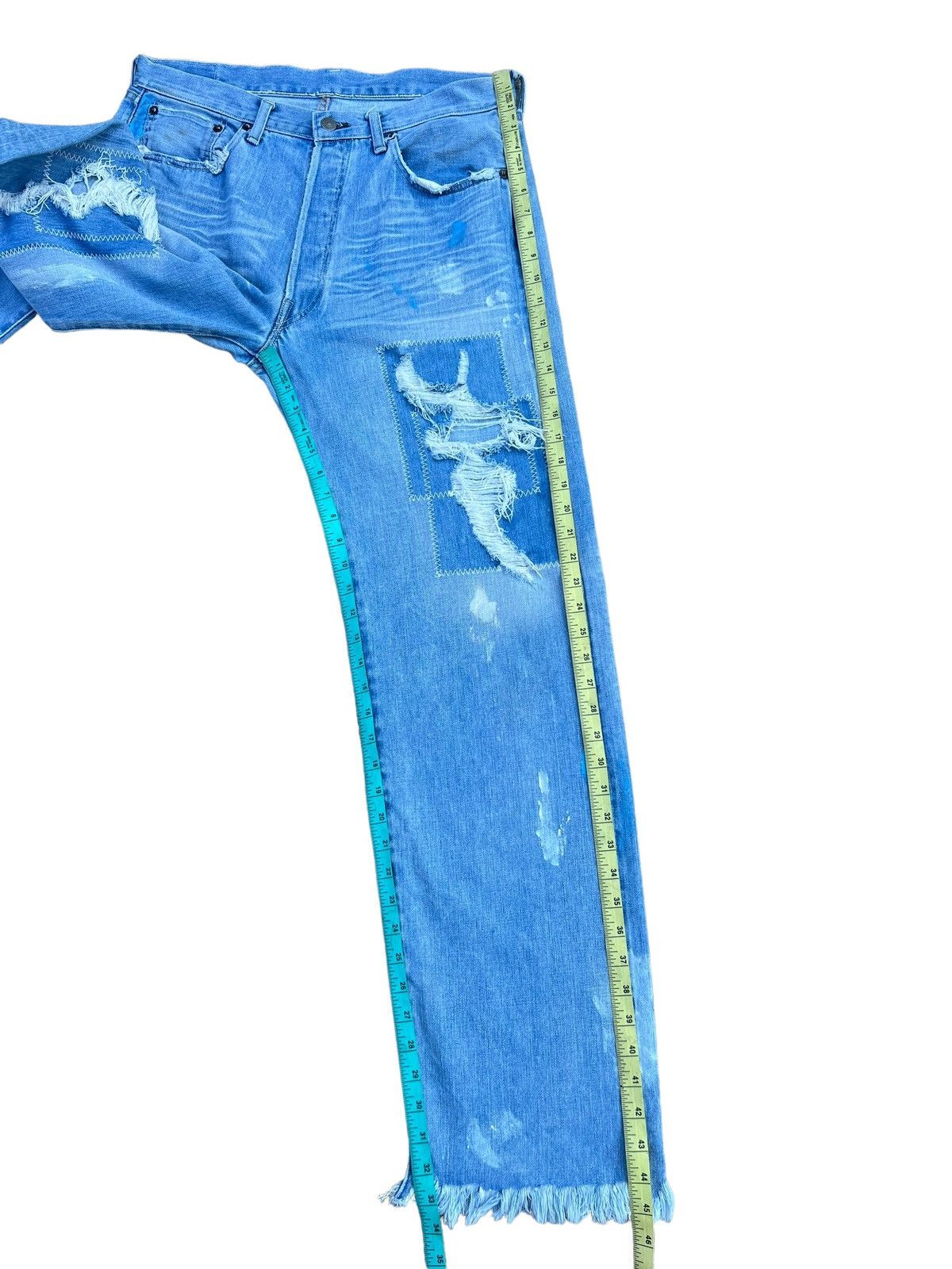Levi's Vintage Clothing VTG 2005 LVC Levi’s 501 Big E Distress Painter Denim Jeans Size US 34 / EU 50 - 5 Thumbnail