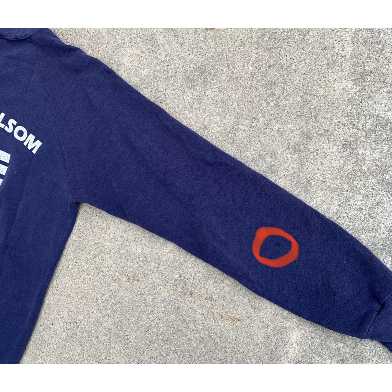 Jerzees VINTAGE Folsom Fire Dept City of Folsom Fire Raglan Sweatshirt Mens L Blue Graphic Print Pullover Crewneck Sweatshirt, 80s Era, Made in USA Size US L / EU 52-54 / 3 - 7 Thumbnail