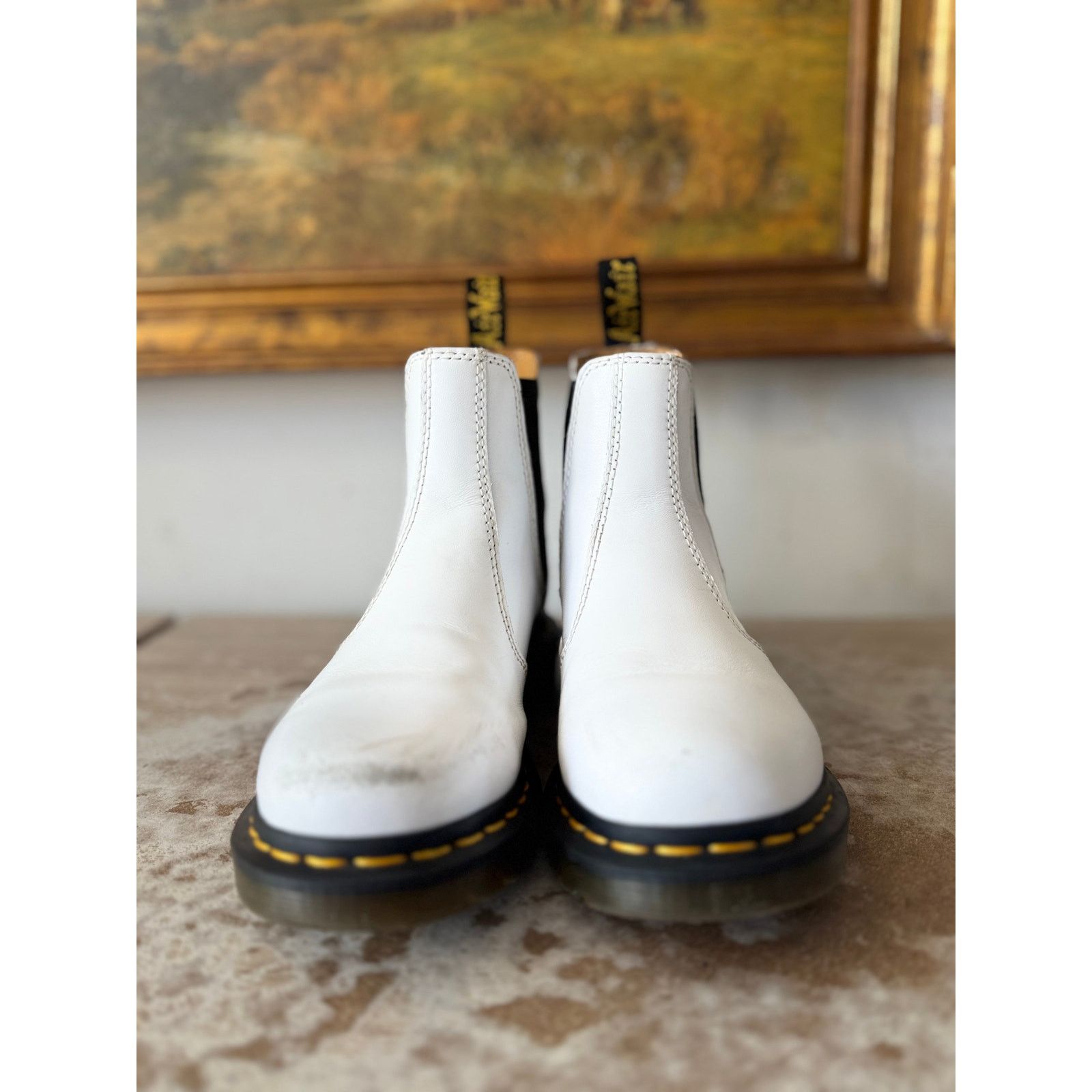 Dr. Martens Doc Martens Leather White Chelsea Boots Ladies Size 6 Size US 6 / IT 36 - 2 Thumbnail