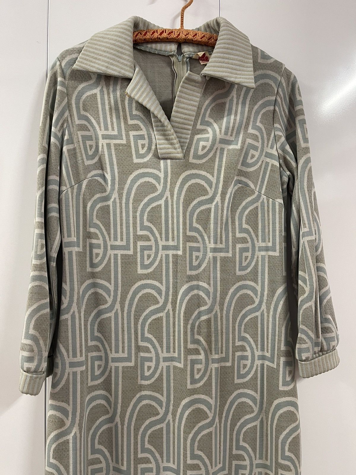 Vintage 60’s 70’s VTG Vintage Mid Century Long Multi Pattern Dress Size M / US 6-8 / IT 42-44 - 3 Thumbnail