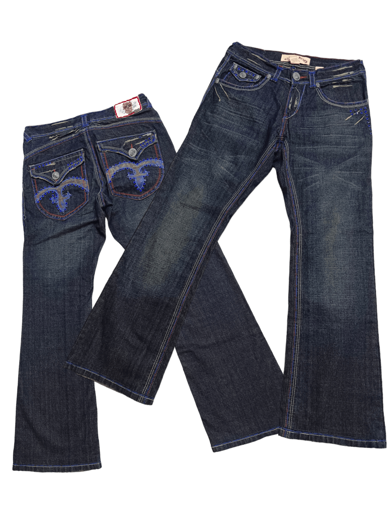 Denim & Co. Laguna Beach Embellished Skull Flare Denim Size US 32 / EU 48 - 1 Thumbnail