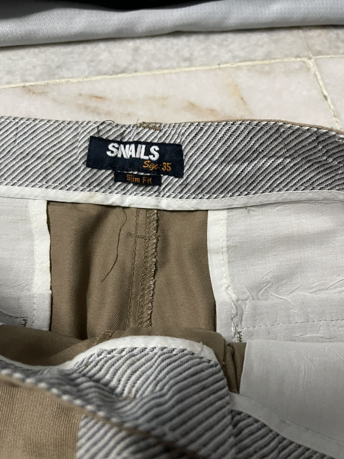 Japanese Brand Snail's Slack Pants Brown Size US 35 - 5 Thumbnail