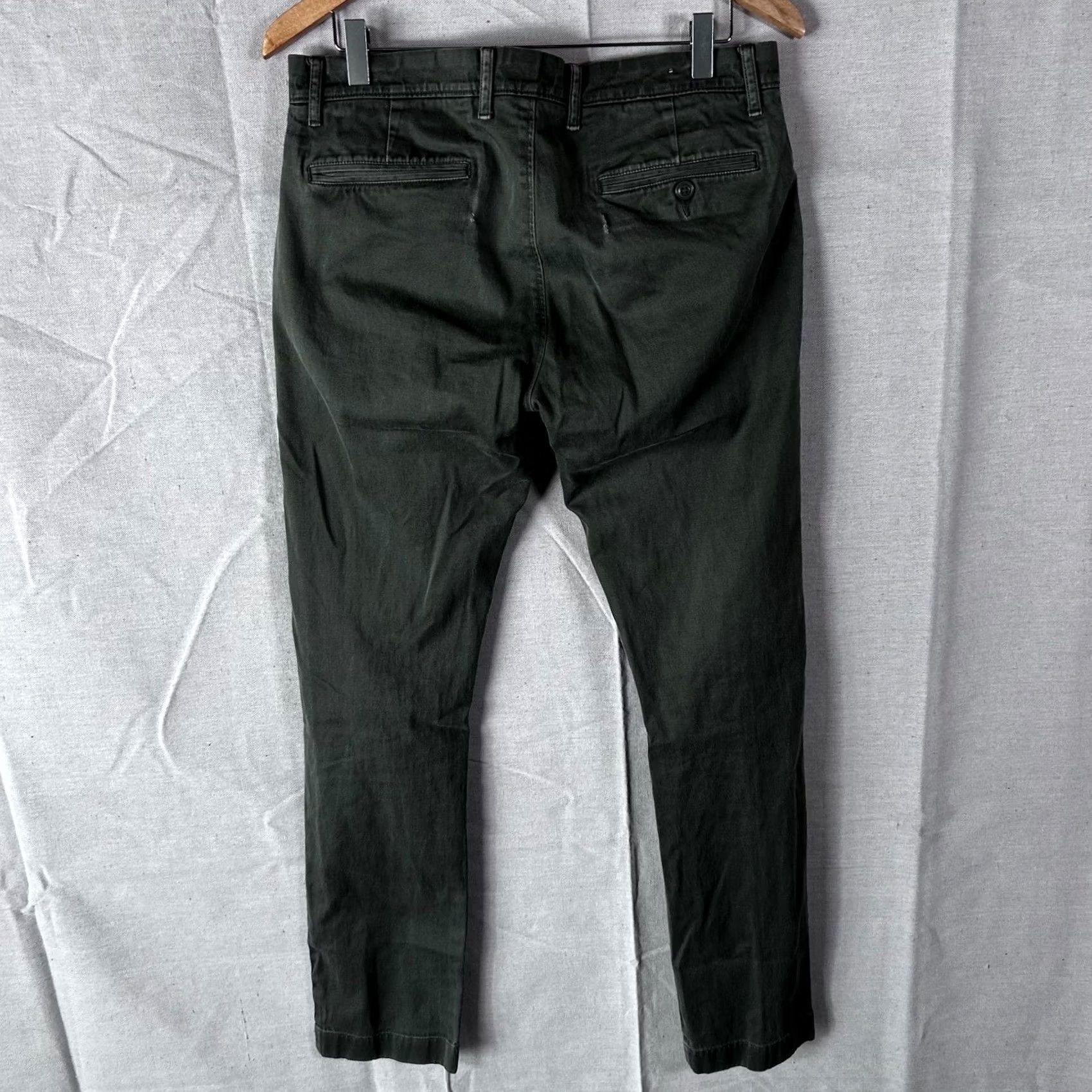 J.Crew J.Crew 484 Stretch Chino Pants Mens 30x32 Dark Olive Green Slim Trousers Size US 30 / EU 46 - 3 Thumbnail
