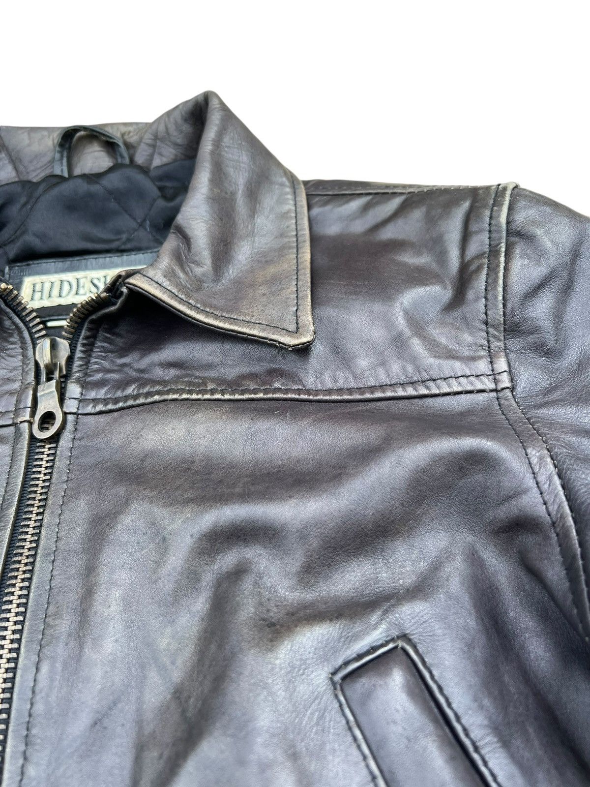 Leather Vintage HIDESIGN Fade Patina Leather Jacket Cropped Size US S / EU 44-46 / 1 - 11 Thumbnail
