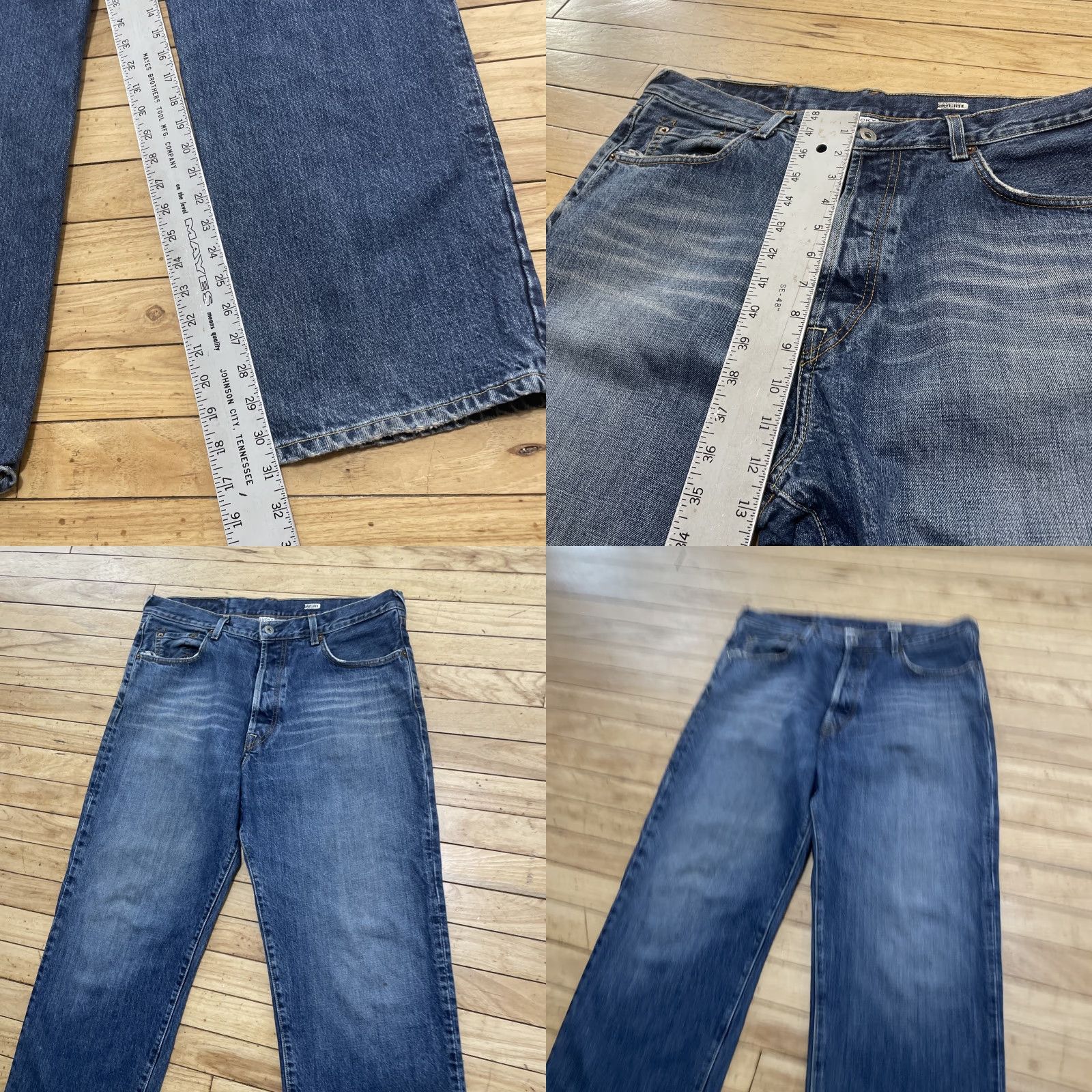 Lucky Brand VINTAGE Lucky Brand Jeans 36 X 32 Straight Rivet Fly Made USA Dungarees TV Movie Men Jeans Blue 5-Pocket Design USA Theme Y2K Streetwear Whiskers Mens Size US 36 / EU 52 - 10 Thumbnail