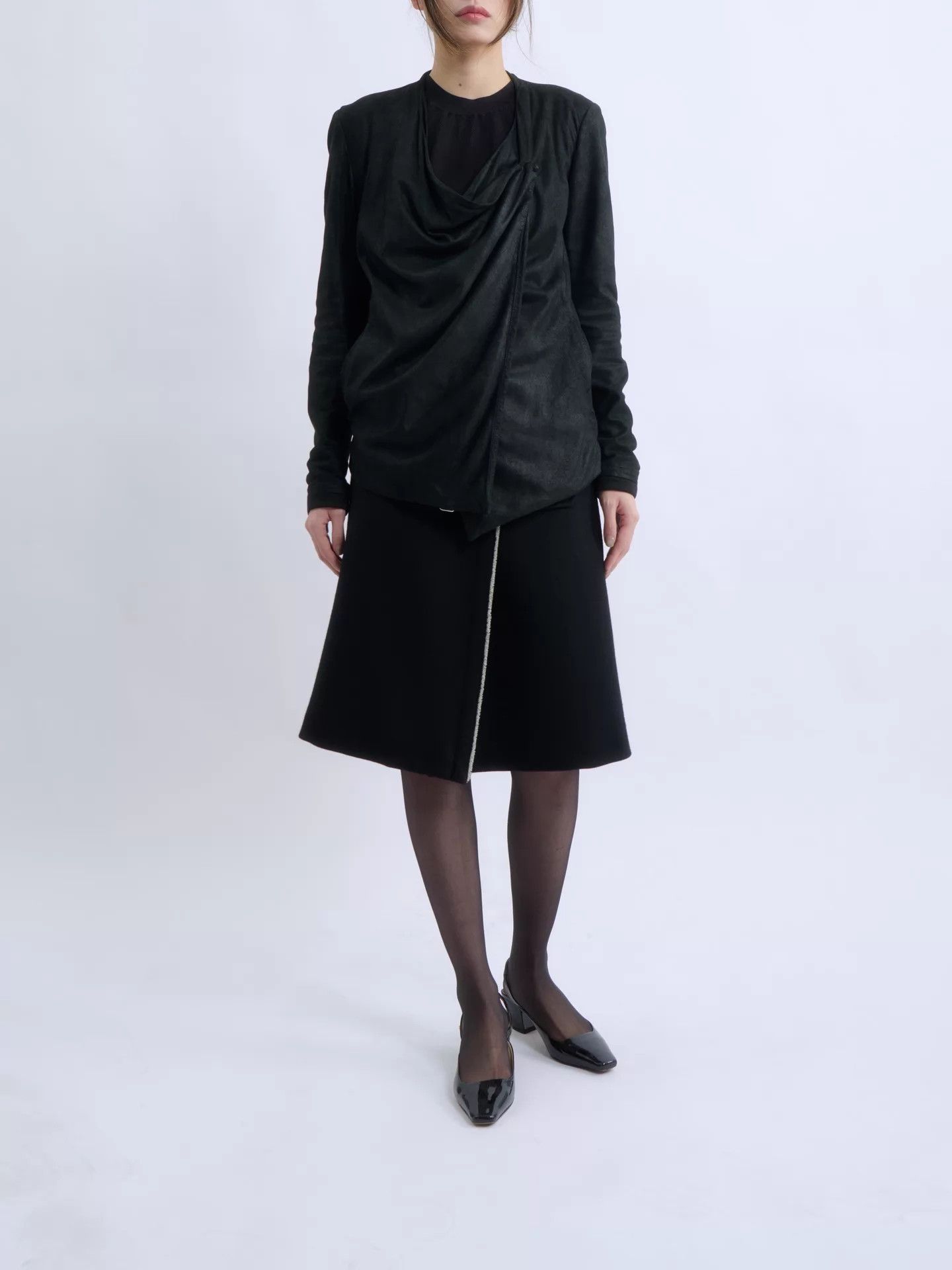 Helmut Lang Helmut Lang 00s New York Decon Asym Sheepskin Jacket Size ONE SIZE - 6 Thumbnail