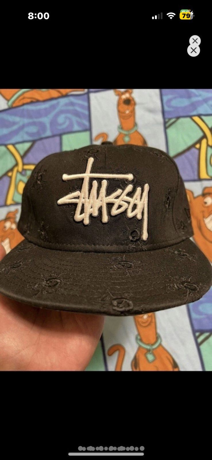 Streetwear × Stussy × Vintage ***FINAL DROP***RARE 00s STUSSY NEW ERA SKULL  AOP 7 1/2 | Grailed