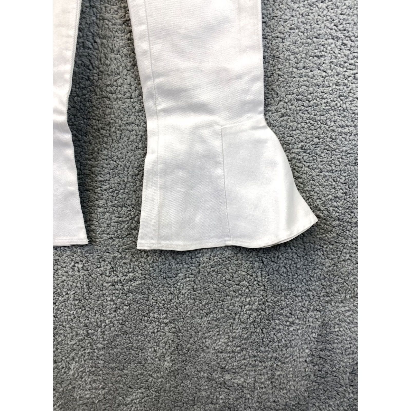 Topshop Topshop Women’s Slim Skinny Denim Pants White Size 2 26" Waist 26" Hips Zip Mid Rise Vintage No Leather Elephant Legs Jeans Mens Women Girls? Size 26" / US 2 / IT 38 - 5 Thumbnail