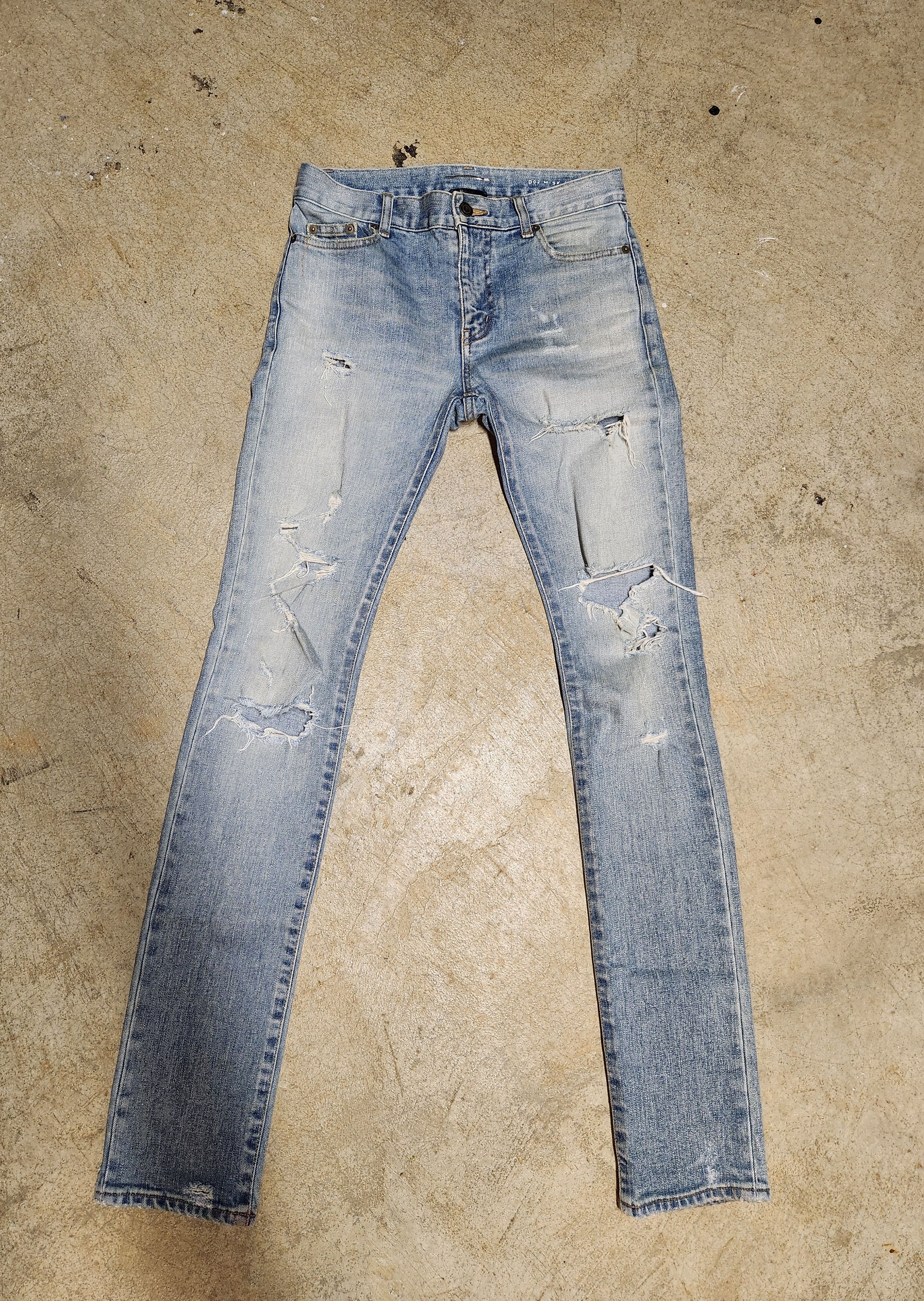 Archival Vintage SAINT LAURENT PARIS F/W16 D02 Crash denim - View 2
