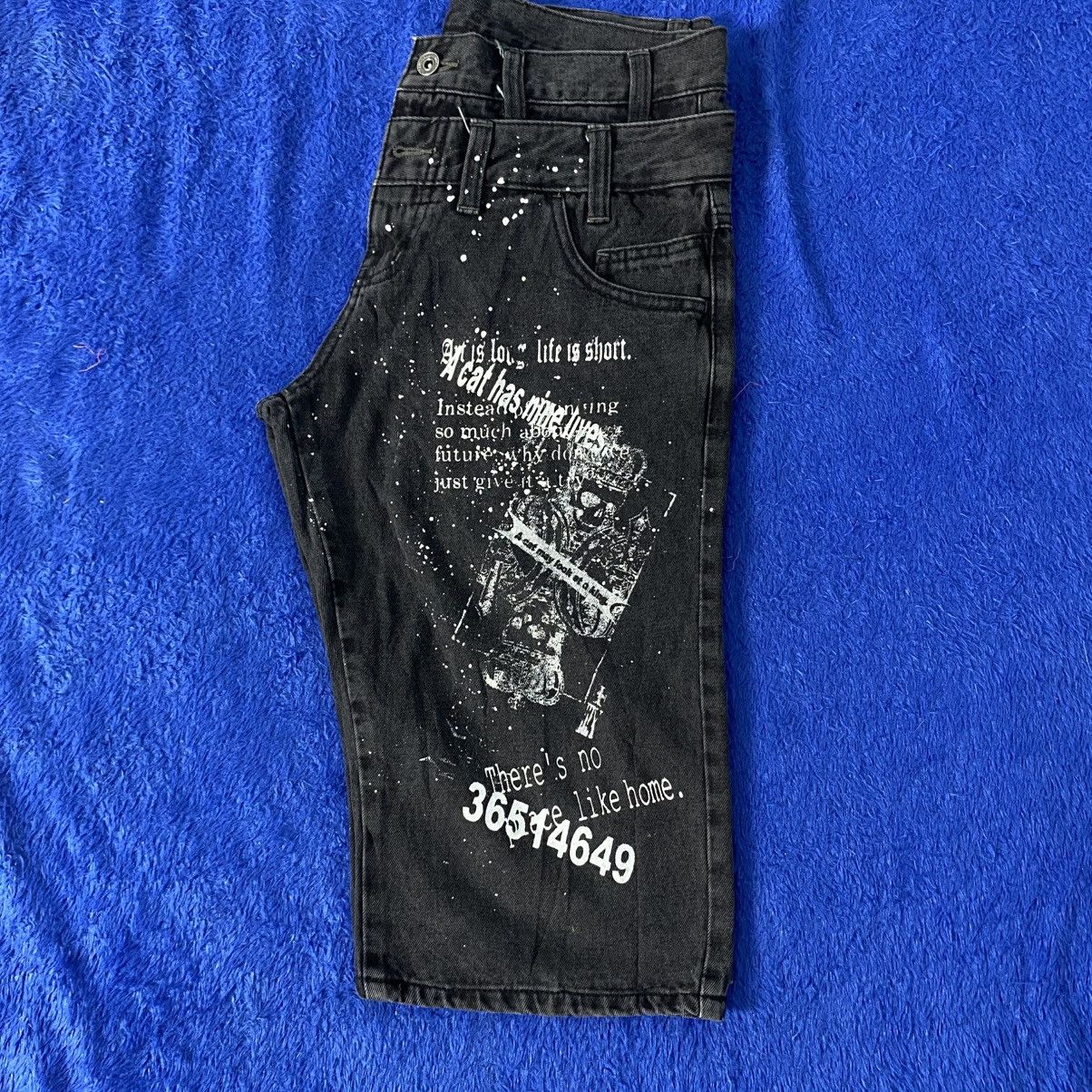 Japanese Brand Y2k style baggy denim short pants Size US 34 / EU 50 - 2 Thumbnail