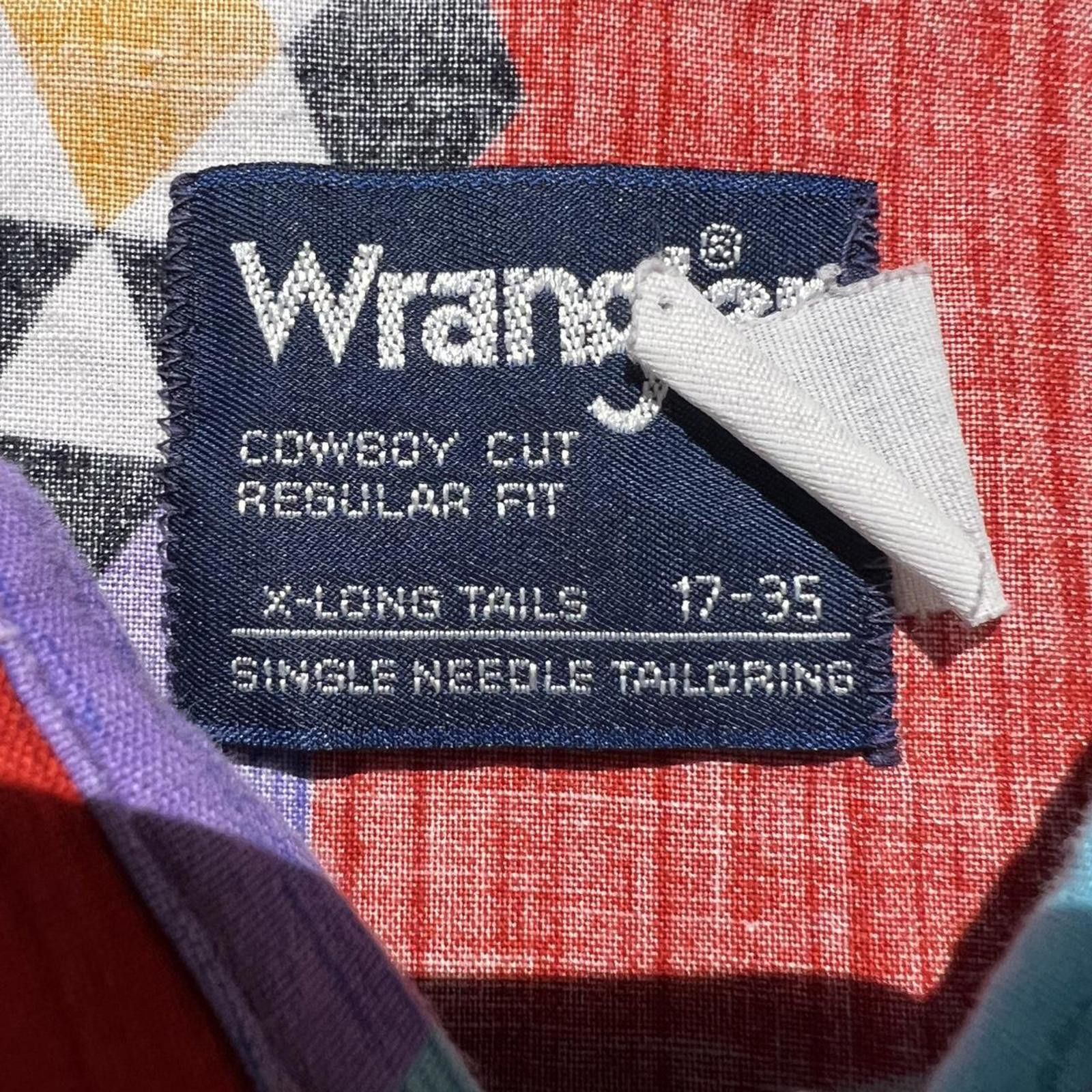 Wrangler VTG Wrangler Western Brushpopper Purple/Blue Button Down Size US XL / EU 56 / 4 - 5 Thumbnail
