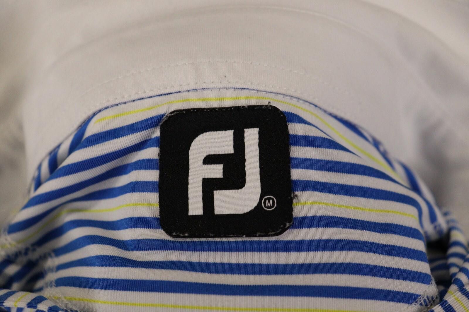 Footjoy Foot Joy White Stripe Summer Short Sleeve Polo Shirt Size M Size US M / EU 48-50 / 2 - 11 Thumbnail