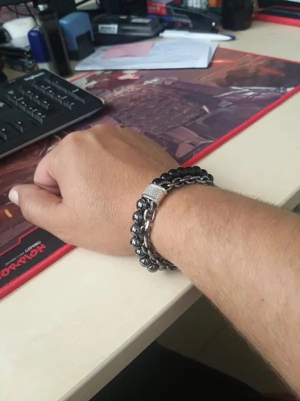 Other Black Mate Beads + Dray Grey Beads + Chain Size ONE SIZE - 4 Thumbnail