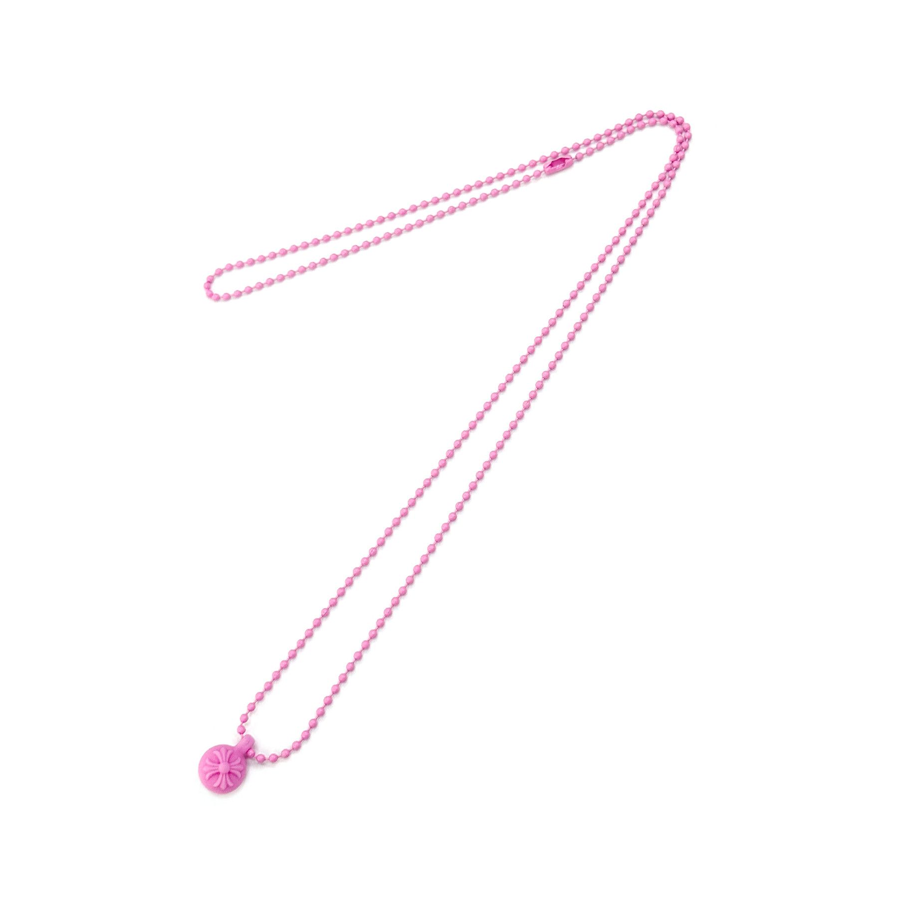 Chrome Hearts Chrome Hearts Resin Cross Pendant Ball Chain Pink Necklace Size ONE SIZE - 2 Thumbnail