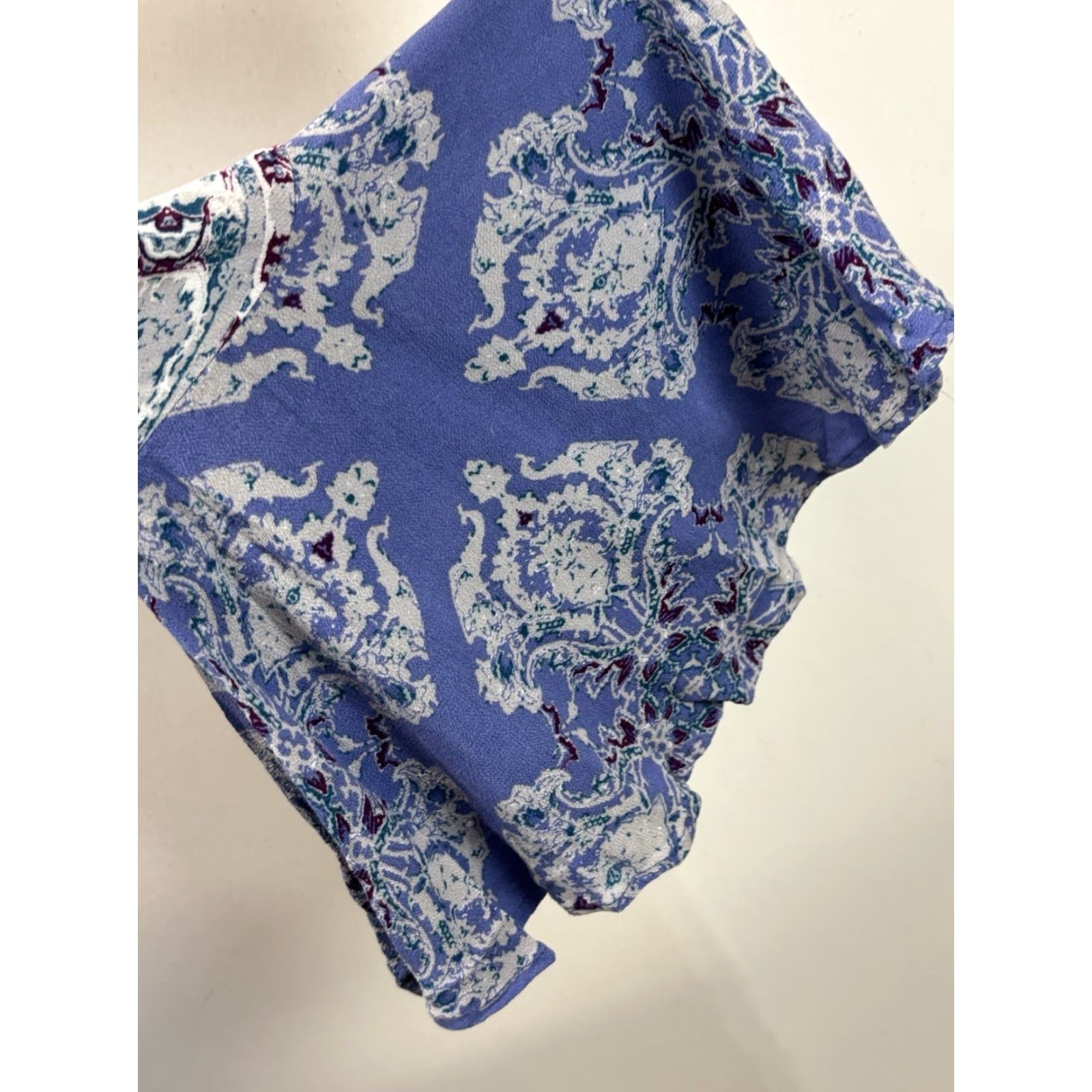 Free People VINTAGE Free People Tunic Blouse Womens Small Bohemian Peasant Long Sleeve Bell Sleeves Rayon Blue 90s Casual Size S / US 4 / IT 40 - 7 Thumbnail