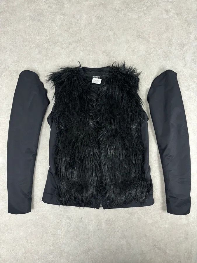 Gianfranco Ferre 2000s Gianfranco Ferré Black Faux Fur Zip-up Jacket Size US M / EU 48-50 / 2 - 7 Thumbnail